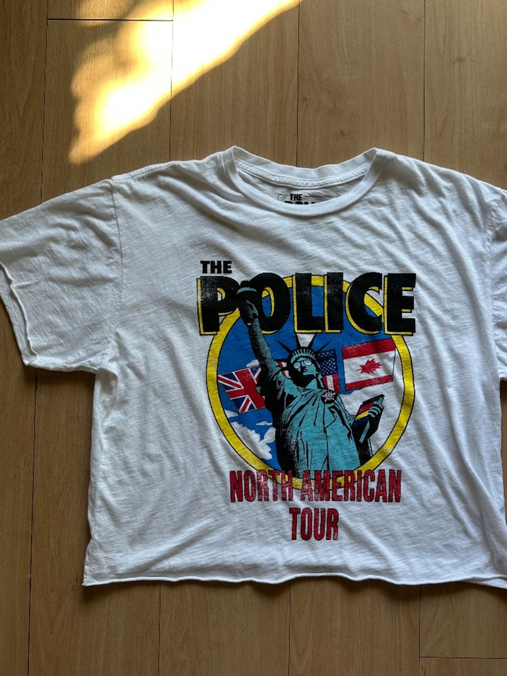 The Police White Tee Retrobrand NWT Cotton Vtg Style Music Band Merch Oversized